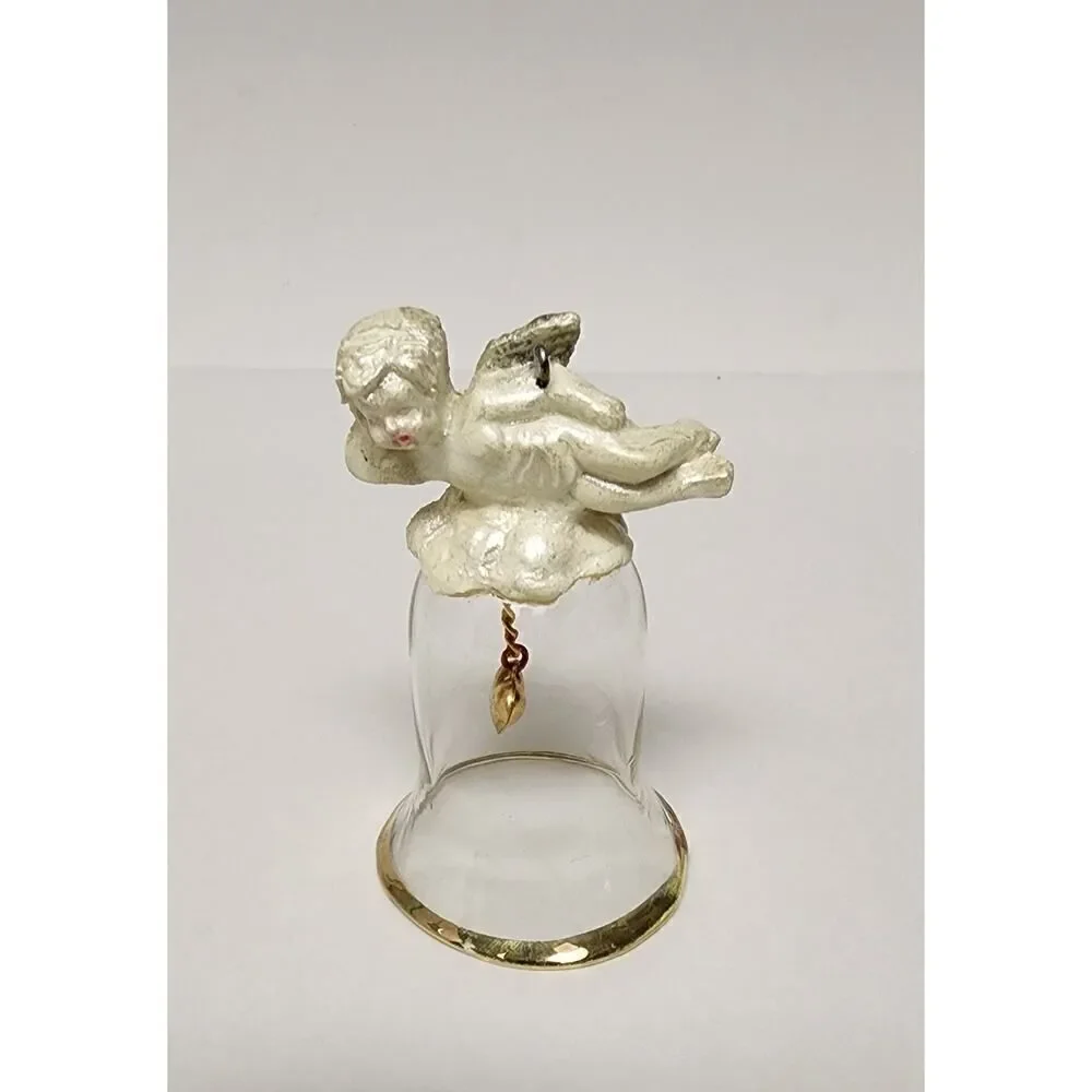 Vintage Christmas Angel Glass Bell Tree Ornament